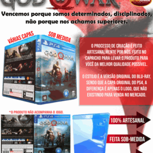 CAPA CASE GOD OF WAR 4 COM ESTOJO BLU
