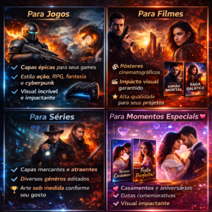 Criação e edição de capas em geral personalizadas